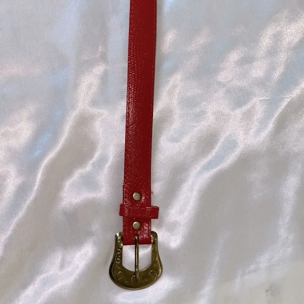 Womens Small Medium‎ Metallic Silver Gold Lace Overlay Ball Chain Trim Belt